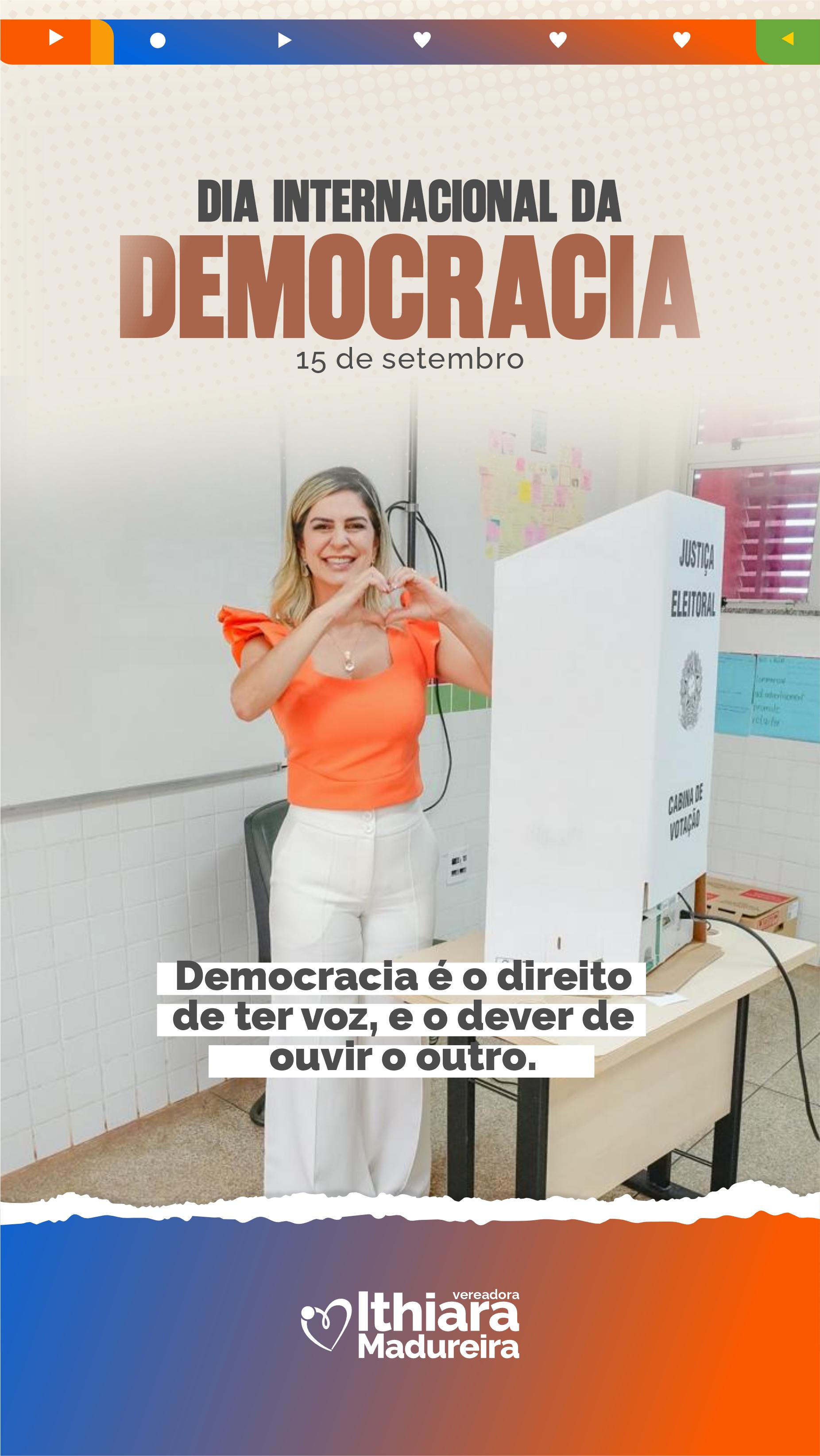 15 de setembro: Dia da Democracia!